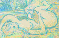 ODP-003　a Lazy Summer Afternoon　sizes on demand　original digital printmaking limited edition　