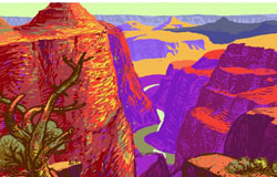 ODP-008　the Canyon - 1　sizes on demand　original digital printmaking limited edition　