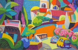 Afternoon in Amalfi Coast　36 x 48 in.　Oil on Canvas　