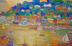 Morning in Sausalito　60 x 72 in.　Oil on canvas　