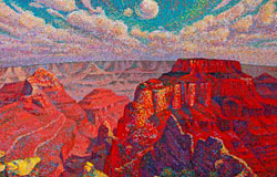 North Rim, Grand Canyon　48 x 72 in.　oil + acrylic on canvas　