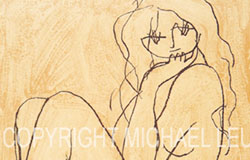 LC-07　Deep in Contemplation　image 14.5 x 11.5 in.　original Lithography　ed. 195　$200　