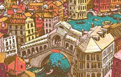 ODP-004　the Canal - 3　sizes on demand　original digital printmaking limited edition　