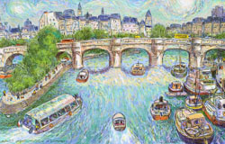 ODP-015　Seine in Summer　sizes on demand　original digital printmaking limited edition　