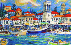 SA-　Harbor - 5　image 16 x 23.5　original serigraphs　ed. 135　$800　