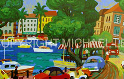SA-45　Riviera - 2　image 20 x 35 in.　original serigraphs　ed. 135　$800　