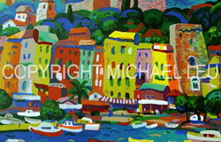 SA-47　Porto Venere　image 26 x 34 in.　original serigraphs　ed. 134　$800　
