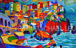 SA-48　Cinqueterre　image 25 x 37 in.　original serigraphs　ed. 120　$800　