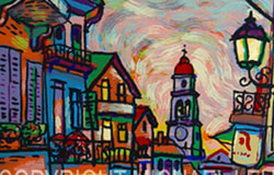 SB-41　the Evening　image 24 x 17 in.　original serigraphs　ed. 128　$400　