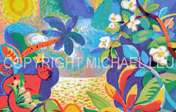 SB-84　Tahiti　image 18 x 22 in.　original serigraphs　ed. 195　$400　