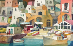 Capri 3　18 x 24 in.　watercolors on paper　