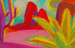 Desert - 14　18 x 36 in.　acrylics on canvas　