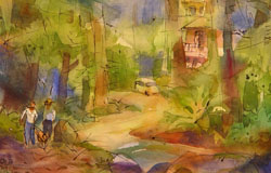 Old Mill Park - I　22 x 30 in.　Watercolor on Paper　