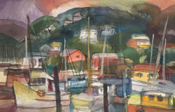 Sausalito - VI　22 x 30 in.　watercolor / gouache / ink on paper　