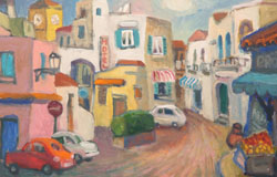 Sorranto - 2　24 x 36 in.　acrylics on canvas　